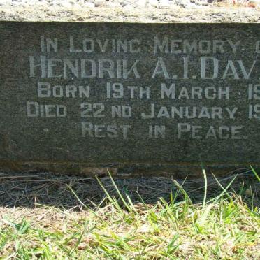 DAVEL Hendrik A.I. 1910-1936