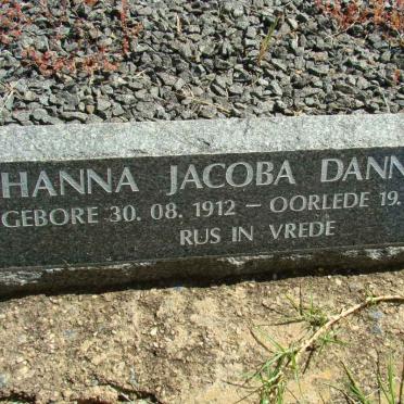 DANNHAUSER Johanna Jacoba 1912-2001