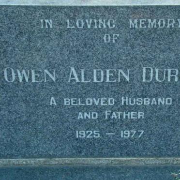 DURHAM Owen Alden 1925-1977
