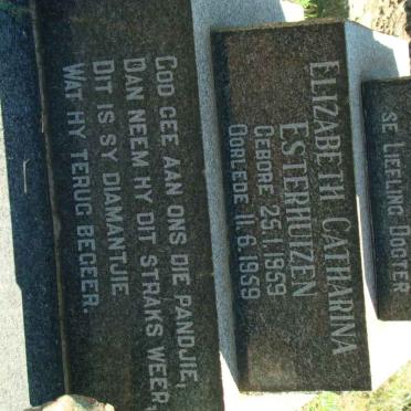 ESTERHUIZEN Elizabeth Catharina 1959-1959