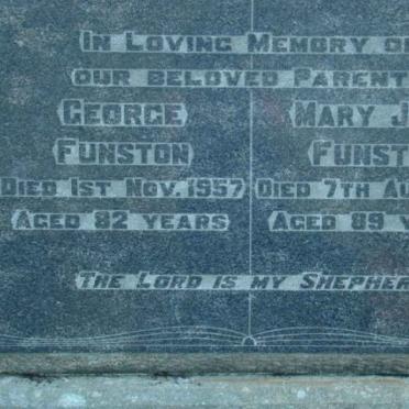 FUNSTON George -1957 &amp; Mary Jane -1965