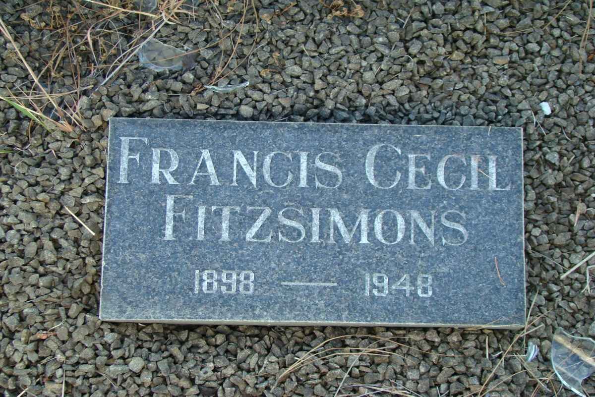 FITZSIMONS Francis Cecil 1898-1948