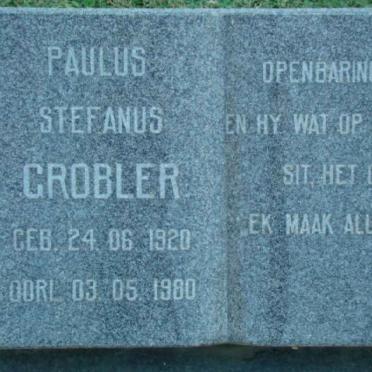 GROBLER Paulus Stefanus 1920-1980