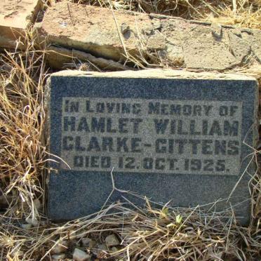 GITTENS Hamlet William, Clarke -1925