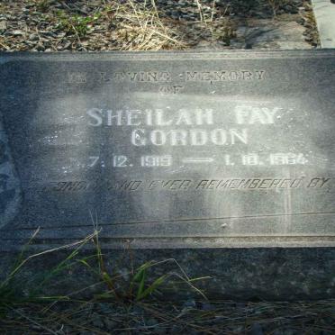 GORDON Sheila Fay 1919-1964