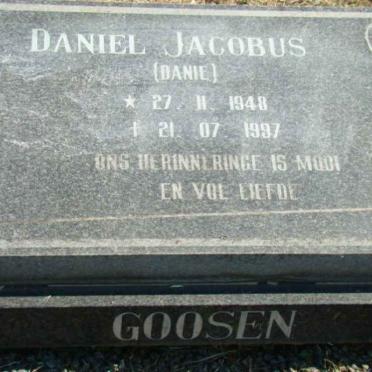 GOOSEN Daniel Jacobus 1948-1997