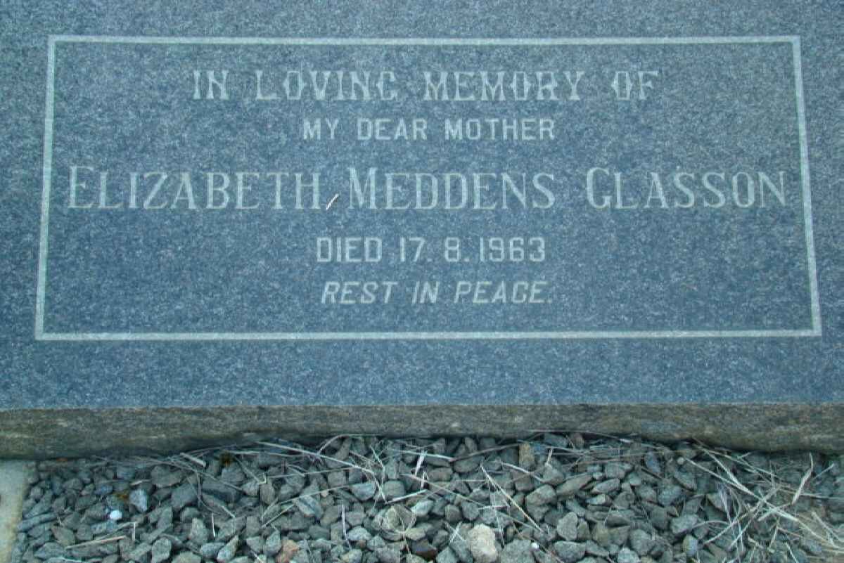 GLASSEN Elizabeth Meddens -1963