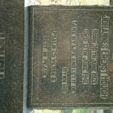 HOUGH Johannes Erenst 1921-1924