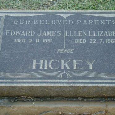 HICKEY Edward James -1951 &amp; Ellen Elizabeth -1963
