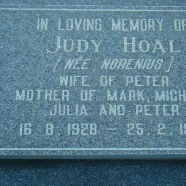 HOAL Judy Nee NORENIUS 1928-1990