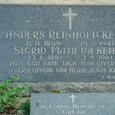 KEMPE Anders Reinhold 1869-1941 &amp; Sigrid Matilda 1881-1961 :: ? Greta