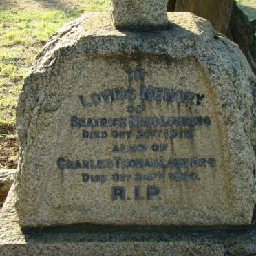 LOMBERG Charles Thomas -1920 &amp; Beatrix Maud -1918