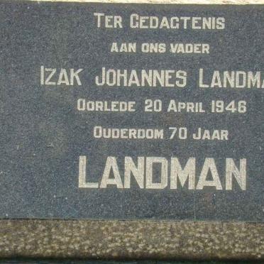 LANDMAN Izak Johannes -1946