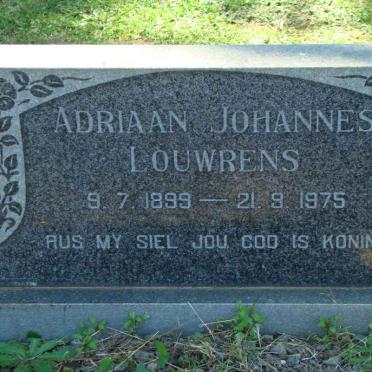 LOUWRENS Adriaan Johannes 1899-1975