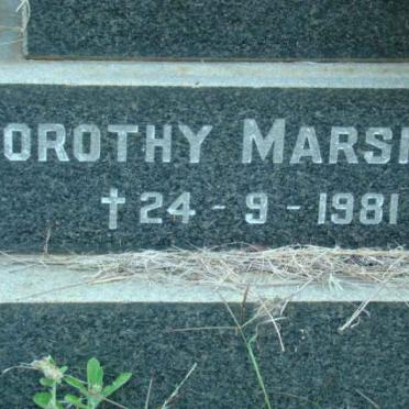 MARSHALL Dorothy -1981