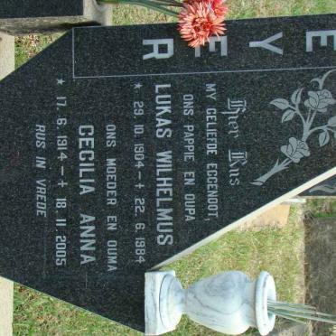 MEYER Lukas Wilhelmus 1904-1984 &amp; Cecilia Anna 1914-2005