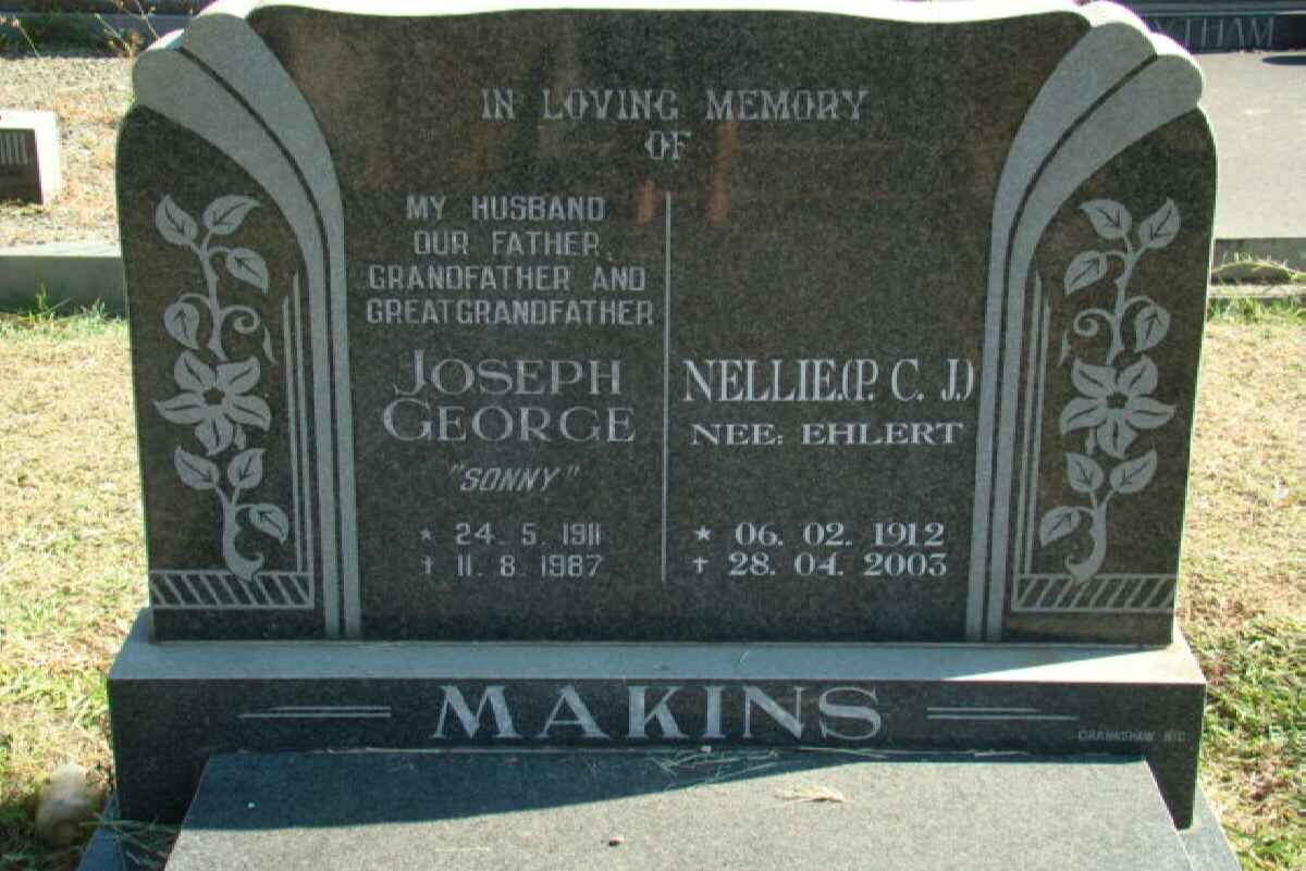 MAKINS Joseph George 1911-1987 &amp; P.C.J. EHLERT 1912-2003