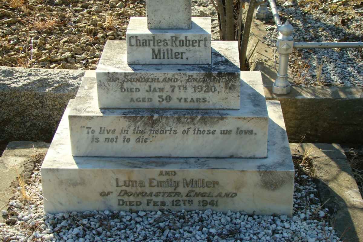 MILLER Charles Robert -1920 &amp; Luna Emily -1941