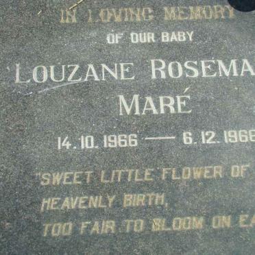 MARE Louzane Rosemary 1966-1966