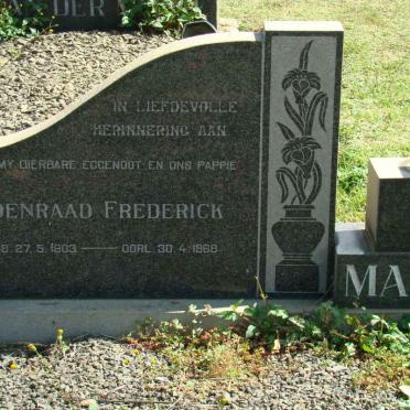MARAIS Coenraad Frederick 1903-1968
