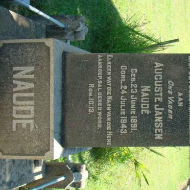 NAUDE Auguste Jansen 1891-1943