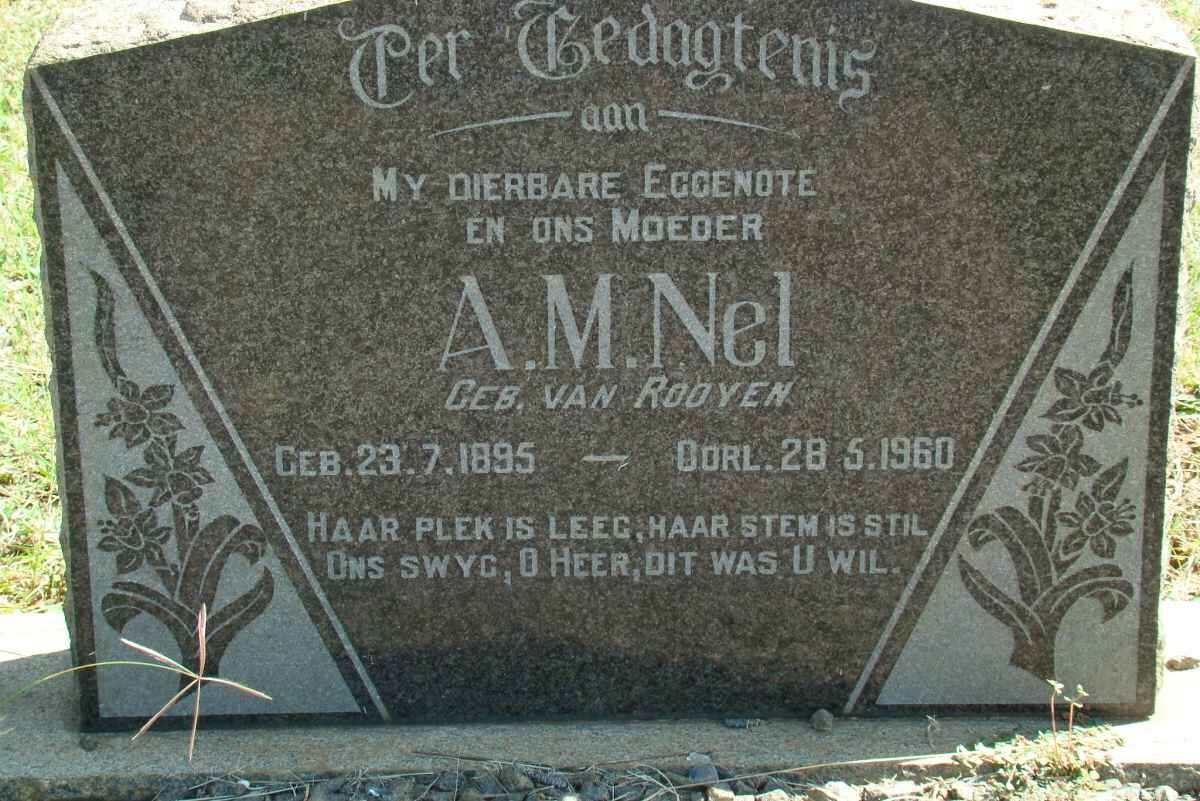NEL A.M. nee VAN ROOYEN 1895-1960