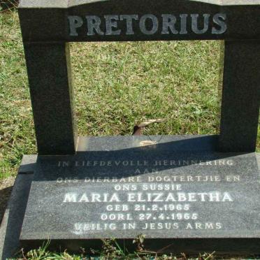 PRETORIUS Maria Elizabeth 1965-1965