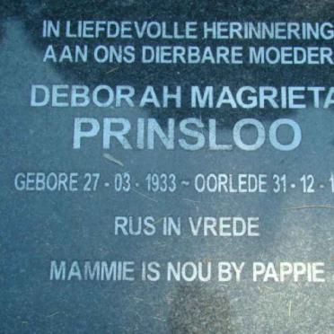 PRINSLOO Deborah Magrieta 1933-1995