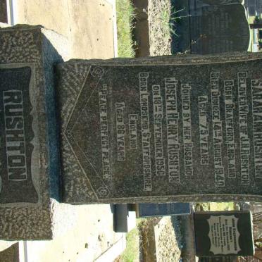 RUSHTON Joseph Henry -1950 &amp; Sarah Ann -1940