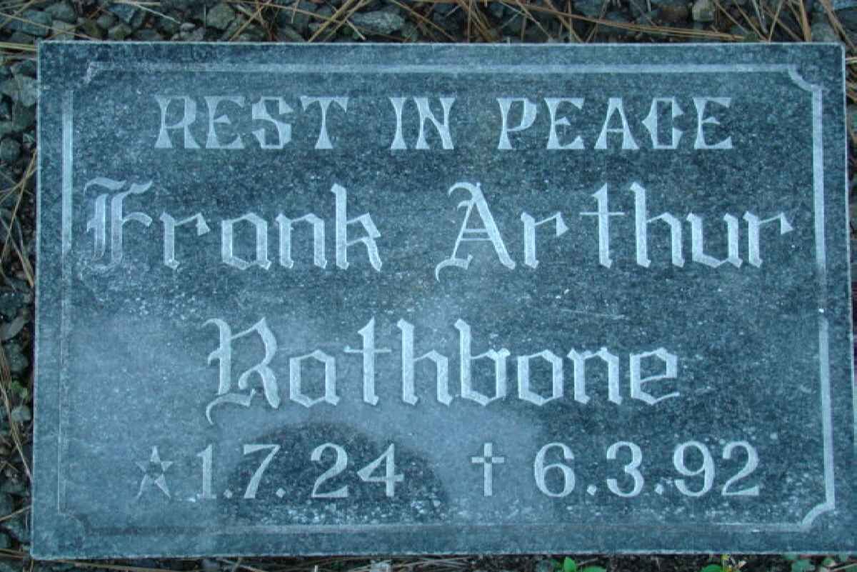 RATHBONE Frank Arthur 1924-1992