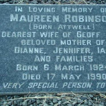 ROBINSON Maureen nee ATTWELL 1924-1990