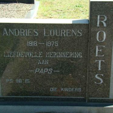 ROETS Andries Lourens 1918-1975