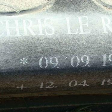 ROUX Chris, le 1937-1999
