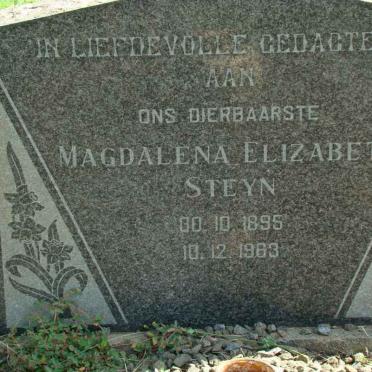 STEYN Magdalena Elizabeth 1895-1983