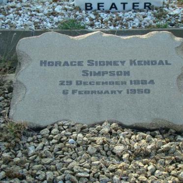 SIMPSON Horace Sidney Kendal 1884-1950