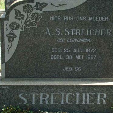 STREICHER A.S. nee LEUVENNINK 1872-1967