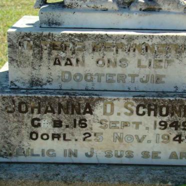 SCHONKEN Johanna D. 1949-1949