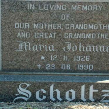 SCHOLTZ Maria Johanna 1926-1990
