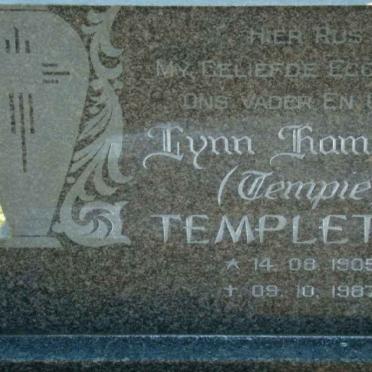 TEMPLETON Lynn Hamelton 1905-1987