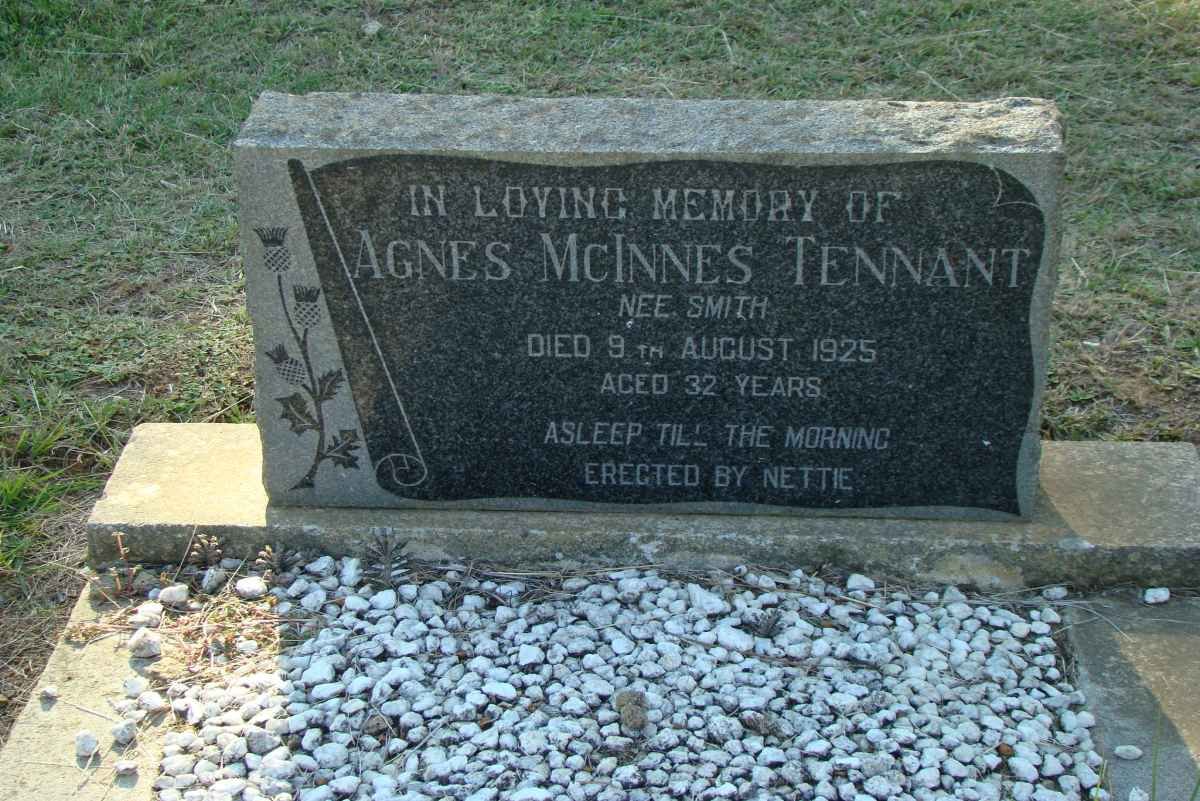 TENNANT Agnes McInnes nee SMITH -1925