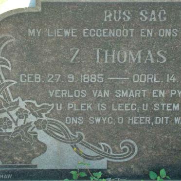 THOMAS Z. 1885-1964