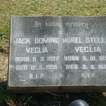 VEGLIA Jack Dominic 1897-1959 &amp; Muriel Stella 1892-1964