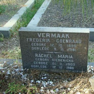 VERMAAK Frederik Coenraad 1895-1981 &amp; Rachel Maria DIEDERICKS 1903-1986