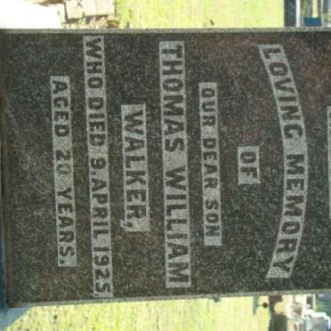 WALKER Thomas William  -1925