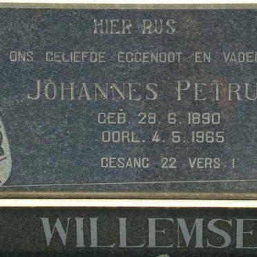 WILLEMSE Johannes Petrus 1890-1965