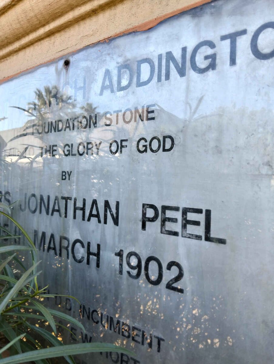 4. Foundation stone 1902 laid by Jonathan Peel