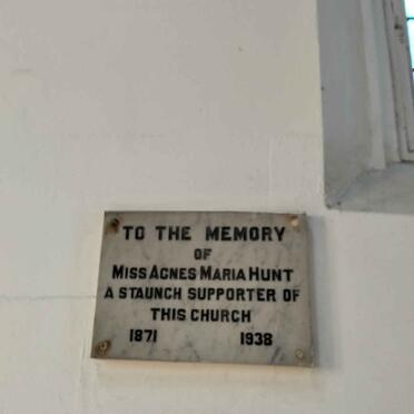 HUNT Agnes Maria 1871-1938