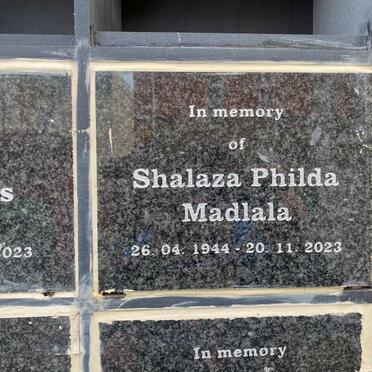 MADLALA Shalaza Philda 1944-2023