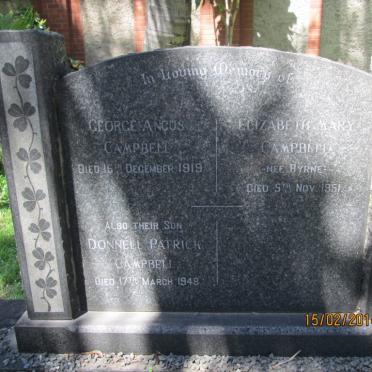 CAMPBELL George Angus -1919 &amp; Elizabeth Mary BYRNE -1951 :: CAMPBELL Donnell Patrick 1948