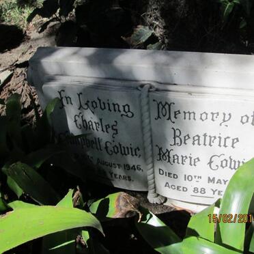 COWIE Charles Campbell -1946 &amp; Beatrice Marie -1951